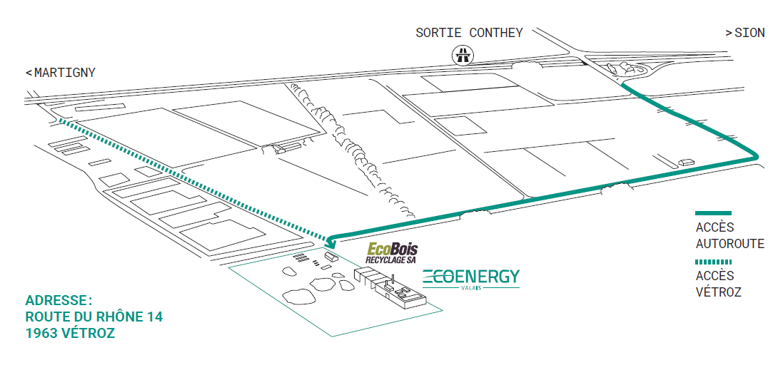 Anfahrtsplan ecoenergy Valais SA